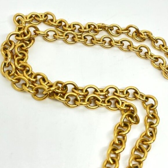 VINTAGE ERWIN PEARL HEART CHARM NECKLACE GOLD TONE ENAMEL RED YELLOW DOUBLE LINK - Picture 13 of 15